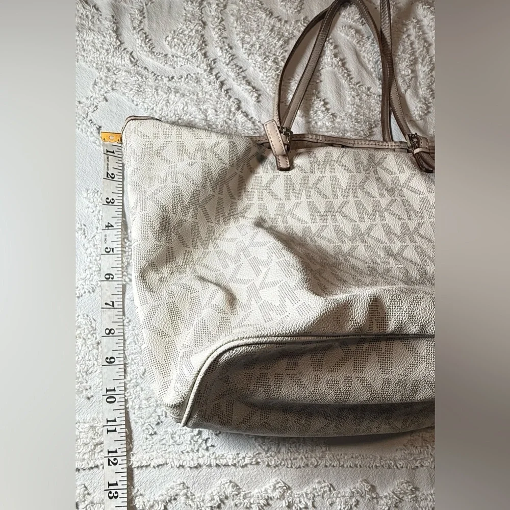 Michael Kors Cream Logo Tote Bag - Picture 11 of 11